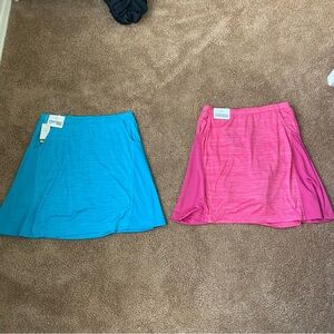Women’s Small Monterey Club Athletic Skorts in Blue and Pink for Golf/Tennis